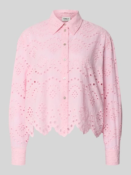 ONLY regular fit overhemdblouse van puur katoen model 'VALAIS' Roze - 2