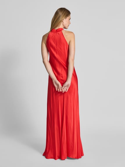 Essentiel Antwerp Neckholder-Maxikleid mit Knotendetail Modell 'Huppsala' Rot 5