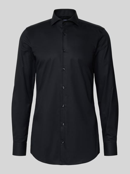 BOSS Slim Fit Businesshemd mit extra langem Arm Modell 'HANK' Black 2