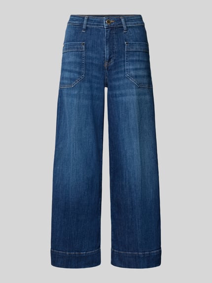 Produktfoto, blauw-denim Wide Leg Jeans uit katoenmix model 'MIRU 6/8' van Raffaello Rossi, dames wide & loose fit jeansvariatie