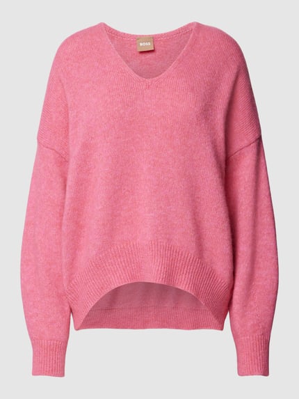 BOSS Orange Gebreide pullover met alpaca, model 'Fondianan' Felroze - 2