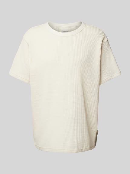 KnowledgeCotton Apparel T-Shirt mit Label-Detail Offwhite 2