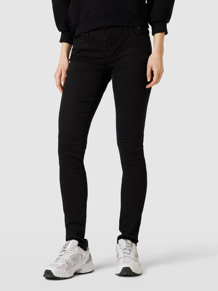 Buena Vista Skinny fit jeans met labeldetail, model 'Florida' Zwart - 4