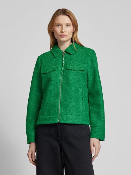 Street One Teddyjacke mit Leistentaschen Gruen 4