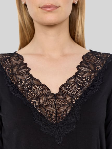 Soyaconcept Slim fit shirt met lange mouwen van lyocellmix model 'Marica' Zwart - 3