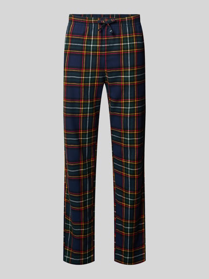 Christian Berg Men Regular Fit Pyjama-Hose im Allover-Look Marine 1
