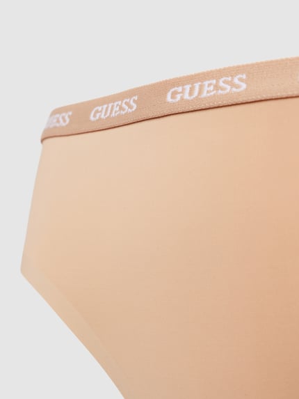 GUESS String met elastische band met logo, model 'DARCEY BRAZILIAN' Beige - 2