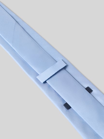 OLYMP Stropdas van zijde met binnenvoering met logo Bleu - 3