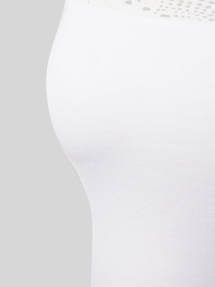 SKINY Slim Fit Trägertop mit Spitzenbesatz Weiss 2