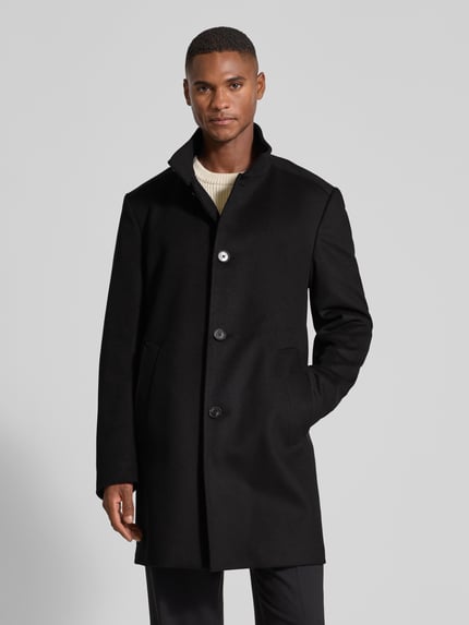 JOOP! COLLECTION Regular Fit Mantel aus Schurwoll-Mix mit Kaschmir-Anteil Modell 'MARON' Black 4