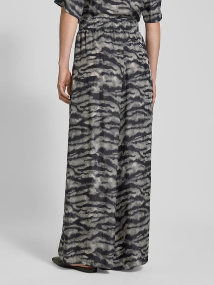 DRYKORN Wide leg stoffen broek met elastische band, model 'CEILING' Zwart - 5