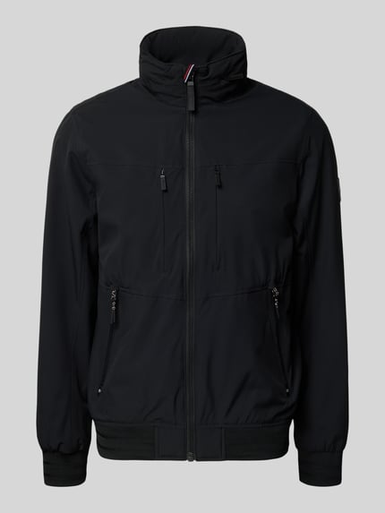 Tom Tailor Regular Fit Funktionsjacke mit Schalkragen Black 2