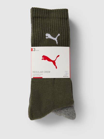 PUMA Sportsocken im 3er-Pack Oliv 3