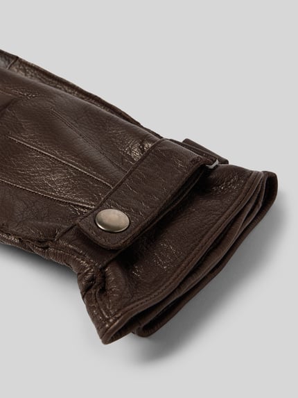 Akaroa Handschuhe aus Rindsnappa mit Touchfunktion Dunkelbraun 2