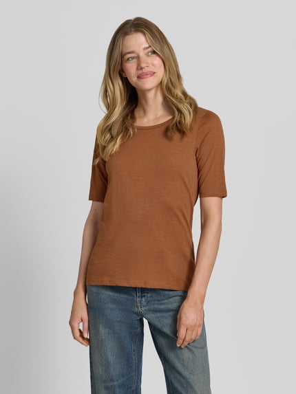 Soyaconcept T-shirt met ronde hals model 'Babette' Lichtbruin - 4