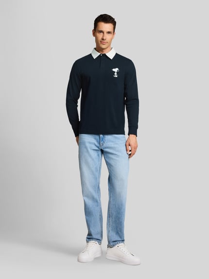 Tom Tailor Poloshirt aus reiner Baumwolle mit Peanuts®-Print Marine 1