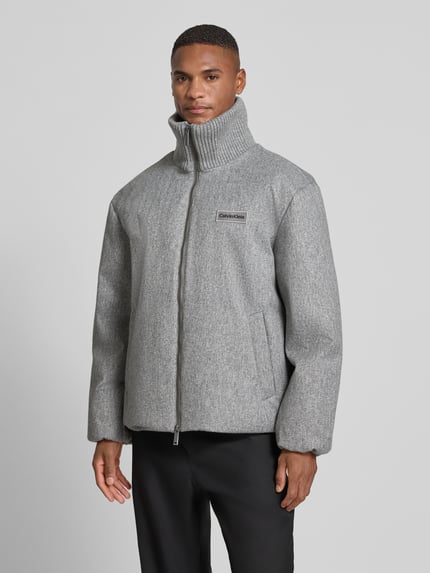 CK Calvin Klein Jack met opstaande kraag en tweewegsritssluiting Middengrijs gemêleerd - 4
