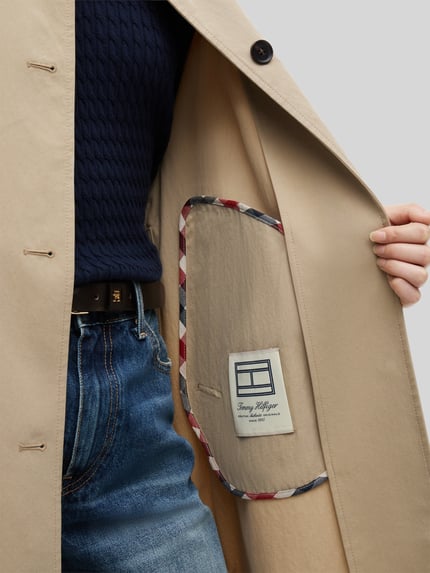 Tommy Hilfiger Loose Fit Trenchcoat aus Baumwoll-Mix Camel 4