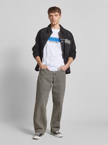 HUGO Blue T-shirt z nadrukiem z logo model ‘Newromi’ Biały 1