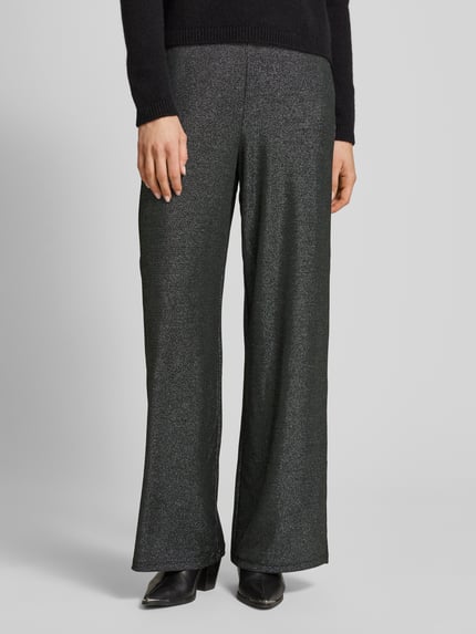Tom Tailor Denim Loose Fit Palazzo-Hose mit Glitzer-Effekt Black 4