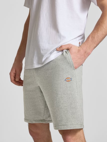 Dickies Szorty z dzianiny dresowej o kroju regular fit z tunelem model ‘MAPLETON’ Średnioszary melanż 3