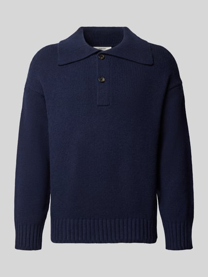 Selected Pullover mit Polokragen Marine 1