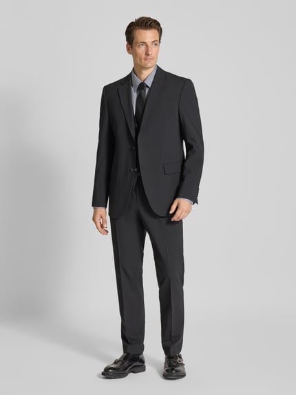 BOSS Regular Fit Anzugweste aus Schurwoll-Mix Black 1