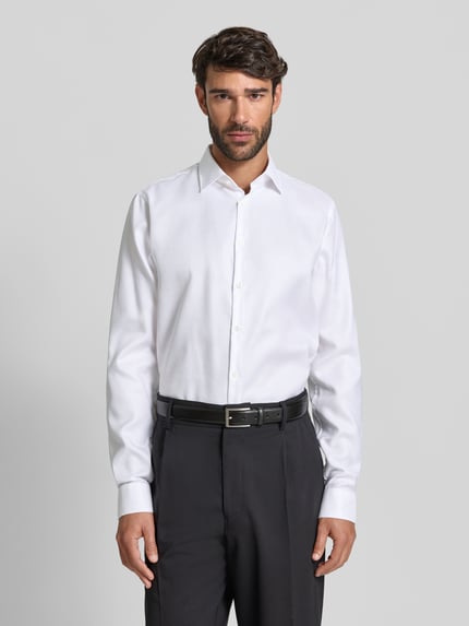 Jake*s Slim fit zakelijk overhemd met extra lange mouwen Wit - 4