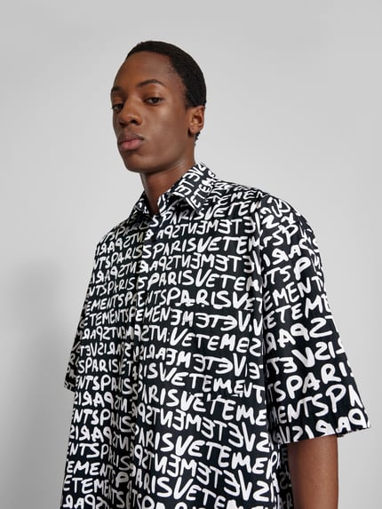 VETEMENTS Oversized vrijetijdsoverhemd met knoopsluiting Zwart - 3