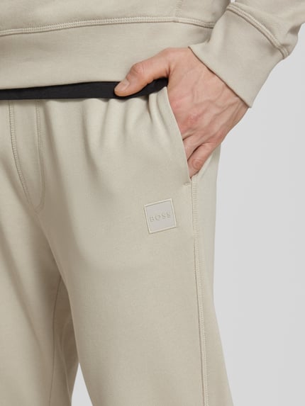 BOSS Orange Slim fit sweatpants met elastische band Beige - 3