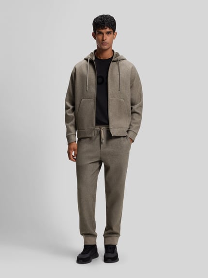 BOSS Green Regular Fit Sweathose mit Logo-Prägung Mittelbraun 1