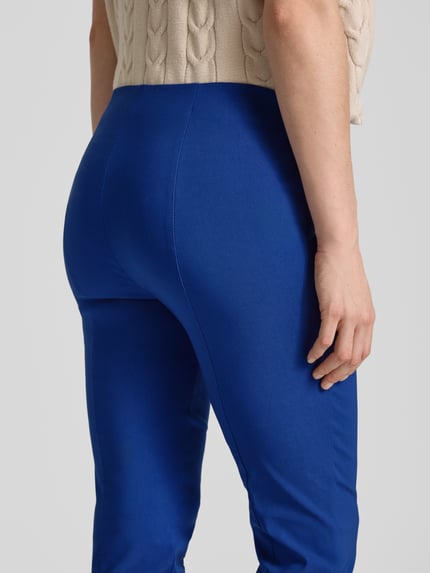 Stehmann Spodnie o kroju slim fit z elastycznym paskiem model ‘INA’ Niebieski 3
