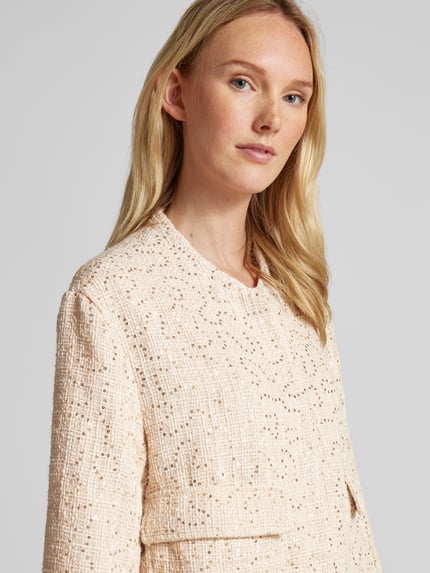 YAS Regular fit jack met wol model 'LIETTA' Beige - 3