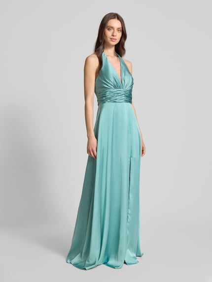 LUXUAR FASHION Avondjurk met halter Groen - 1