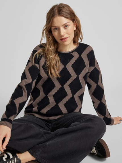 Fynch-Hatton Oversized Strickpullover aus reiner Wolle Black 3