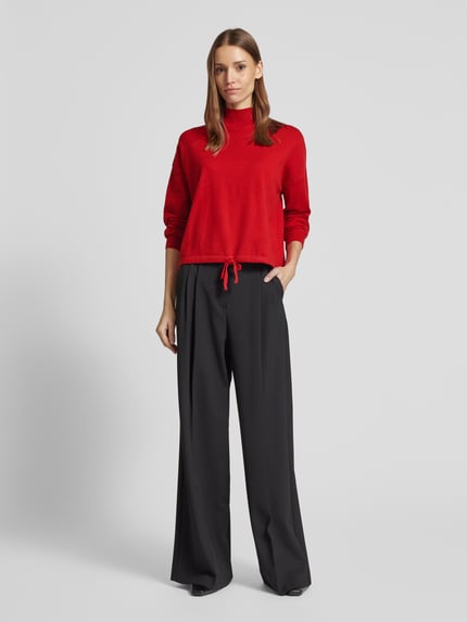 Street One Bluza z prążkowanymi wykończeniami Jasnoczerwony 1