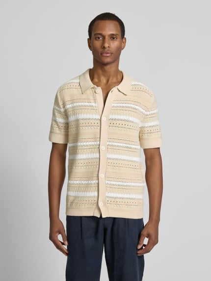 Selected Regular Fit Freizeithemd mit Polokragen Modell 'PALO' Offwhite 4