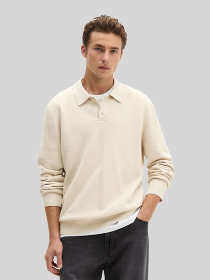 Marc O'Polo Pullover mit Polokragen Beige 4