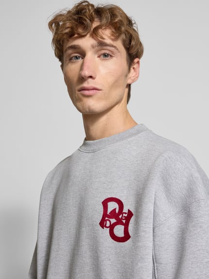PEGADOR Sweatshirt met ronde hals, model 'Troker' Lichtgrijs gemêleerd - 3