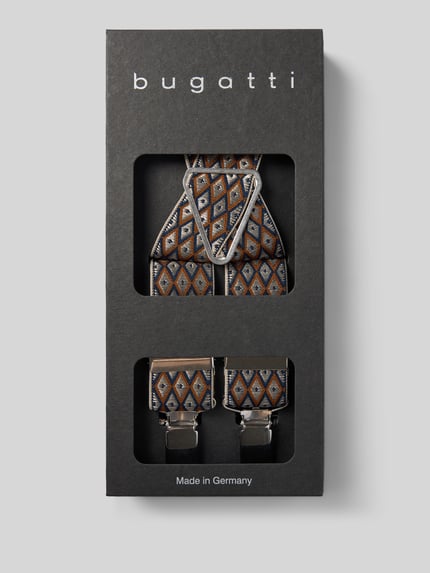 bugatti Hosenträger mit Metallkreuz Beige 2