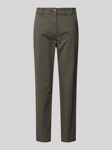 VERO MODA Tapered Leg Chino mit Knopf in Hornoptik Modell 'CHRISTY' Oliv 2