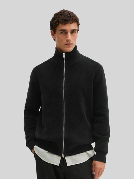 Marc O'Polo Strickjacke mit Zweiwege Reißverschluss Black 4