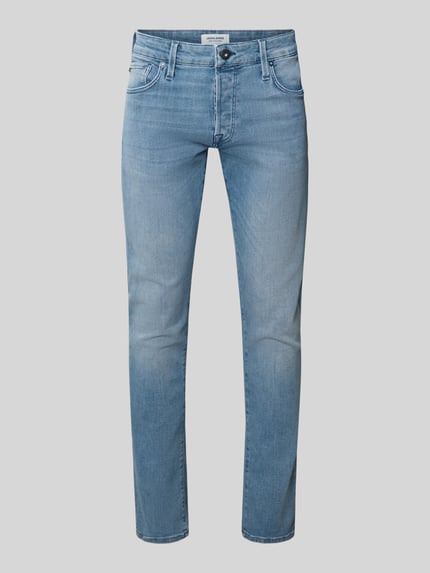 JACK & JONES Jeansy z 5 kieszeniami model ‘GLENN’ Jeansowy niebieski 2