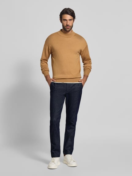 Tommy Hilfiger Slim Fit Stoffhose aus Baumwoll-Mix Modell 'BLEECKER' Marine 1