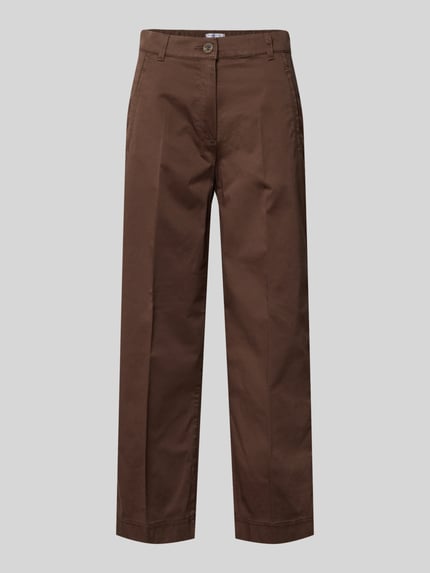 Produktfoto, bruine culotte met steekzakken van mix van katoen en elastaan, verkorte pasvorm, Culotte met Eingrifftaschen Modell 'Peggy' van Raphaela By Brax, bandwijdte maat 36: 37 cm, binnenbeenlengte maat 36: 68 cm