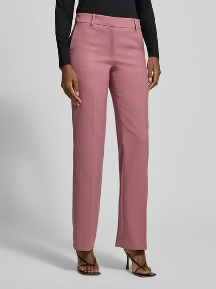 Jake*s Collection Straight fit stoffen broek met viscose Rosé - 4