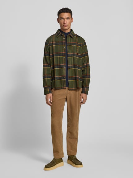 Les Deux Regular fit vrijetijdsoverhemd met kentkraag, model 'Lennon' Donkergroen - 1