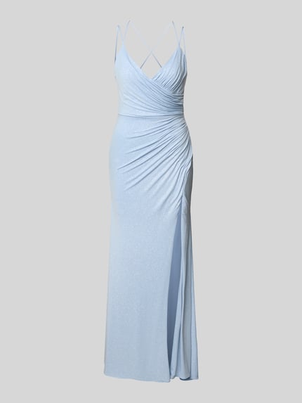 Mascara Abendkleid mit Beinschlitz Hellblau 2