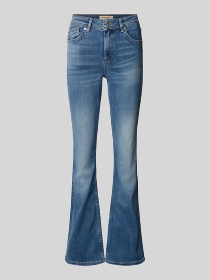 ETIQUETT ESSENTIALS Jeansy z poszerzaną nogawką i 5 kieszeniami model ‘Grace’ Jeansowy niebieski 2