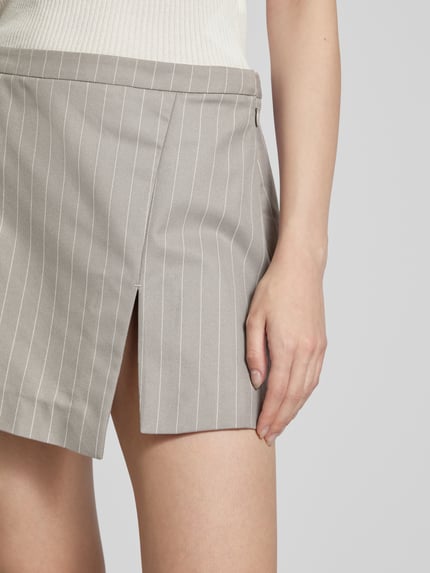 Weekday Minirok met streepmotief, model 'Mel' Taupe - 3